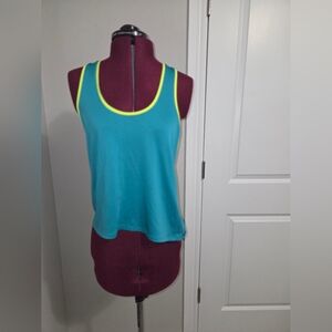 SO Blue and Yellow Sleeveless Tank Top